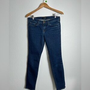 J brand skinny leg dark wash blue jeans 27